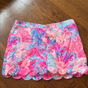 Lilly Pulitzer Pink and Blue Floral Skort